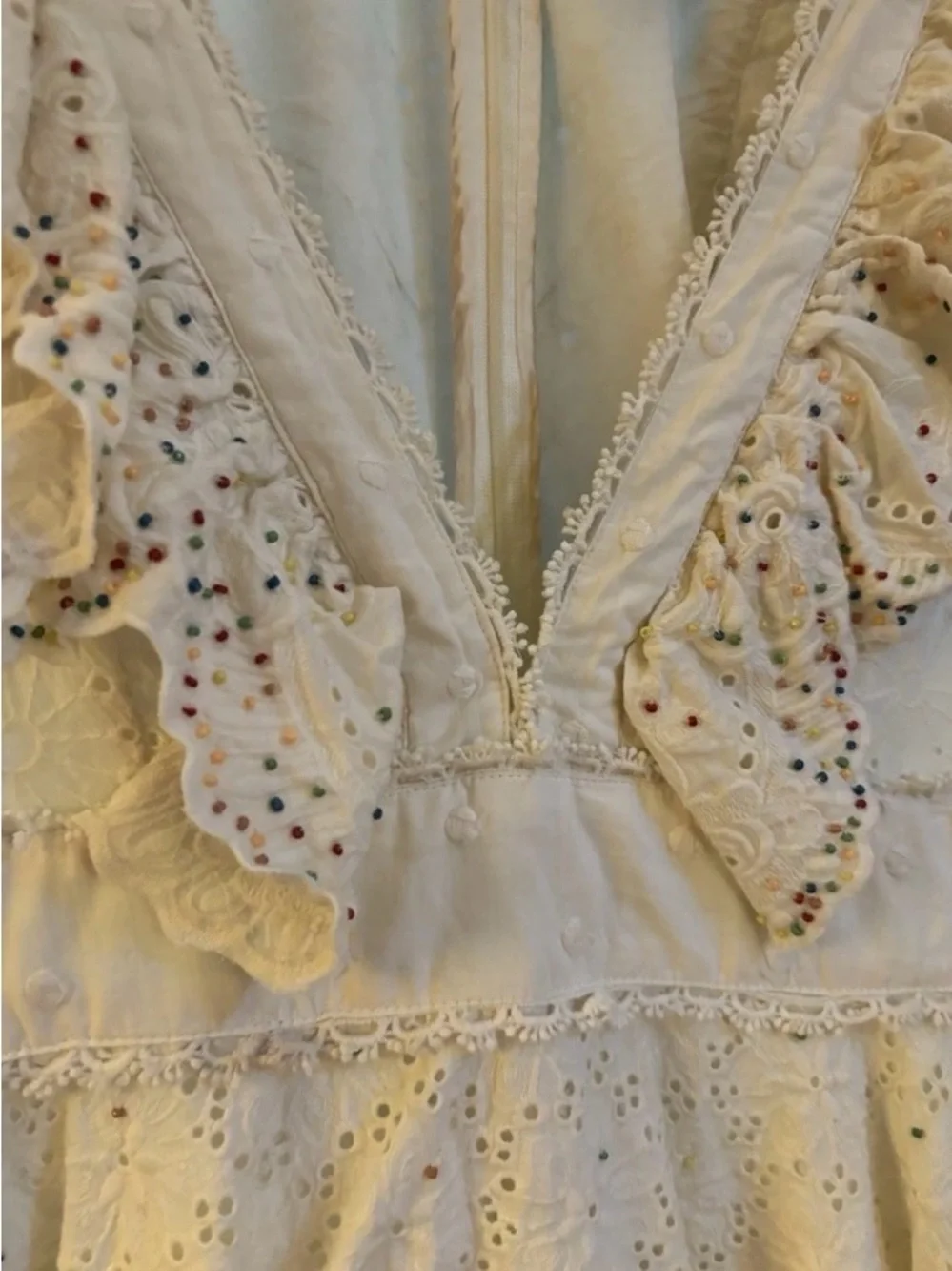Farm Rio handmade beaded dress. XS